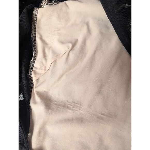 H & M GOLD LABEL-Bare back Bodycon Mini Lace Dress Nude lining size 2 GlamLook - Picture 10 of 10